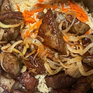 6. Gyro Meat Over Pulao Rice
