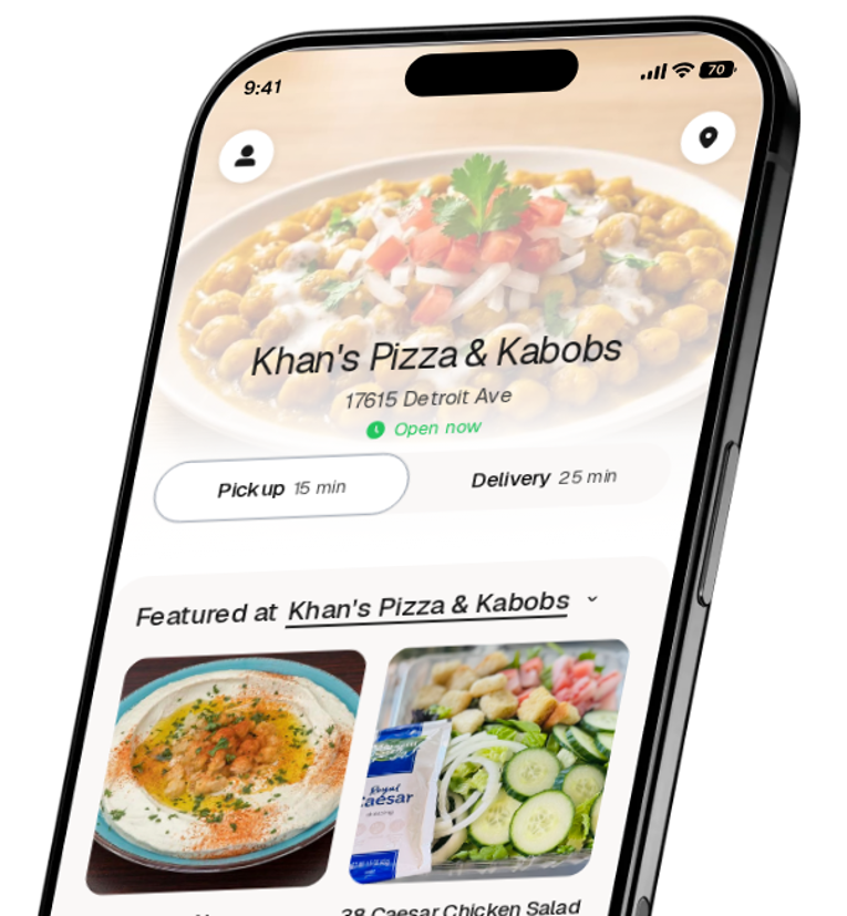 Khan's Pizza & Kabobs app preview