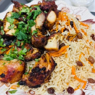 5. Tandoori Beef Tikka Kabob Over Pulao Rice